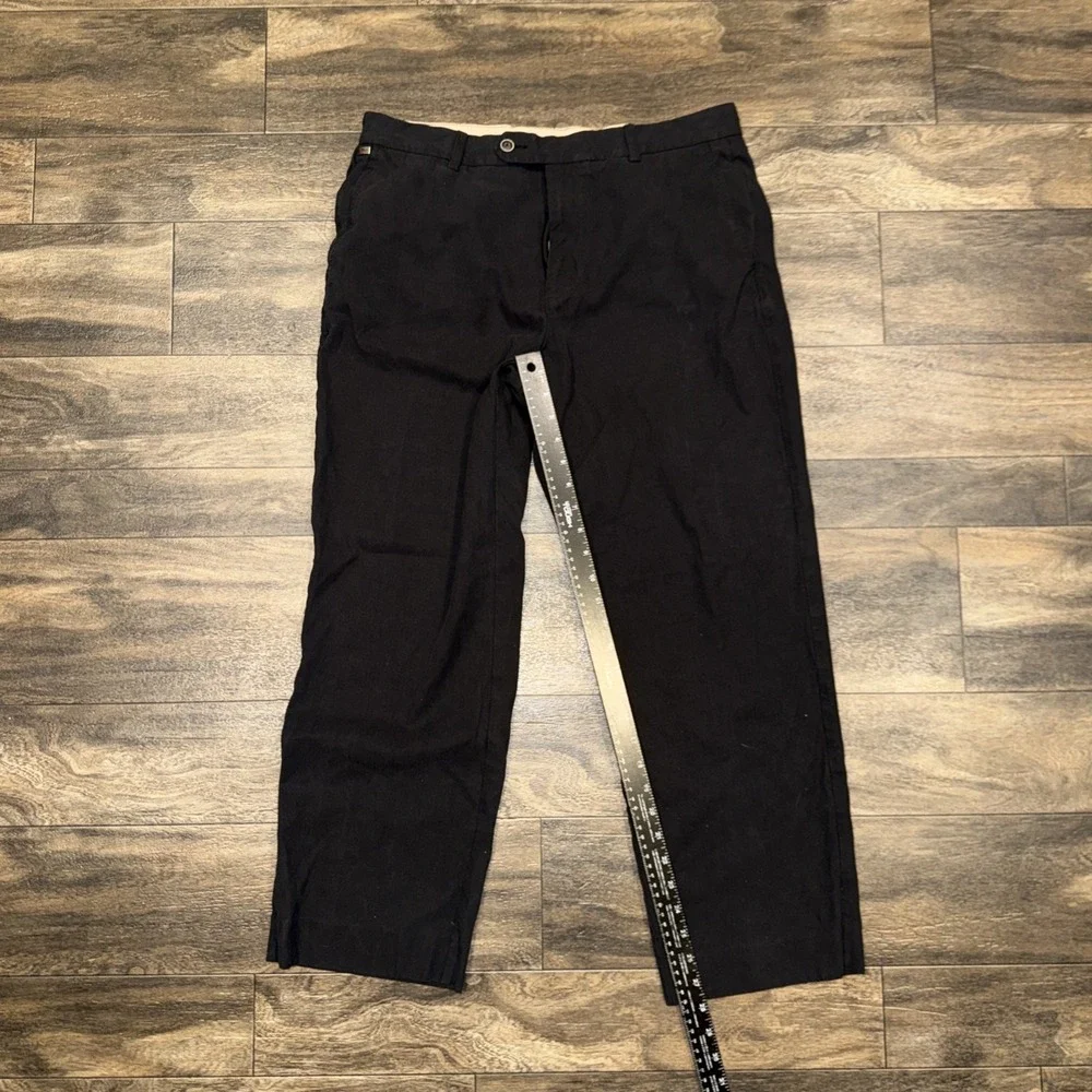 Tommy Bahama Silk Relaxed Fit Casual Dress Pants Men's Size 34x30 Black Summer